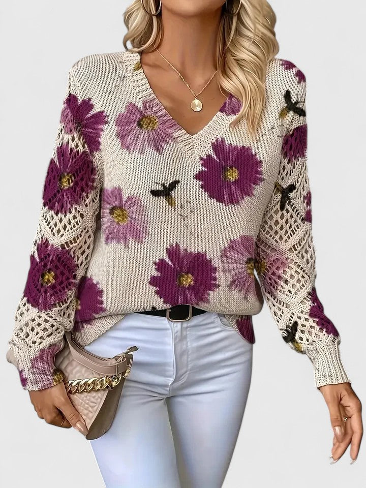 ORNELLA™|MAGLIONE FLOREALE