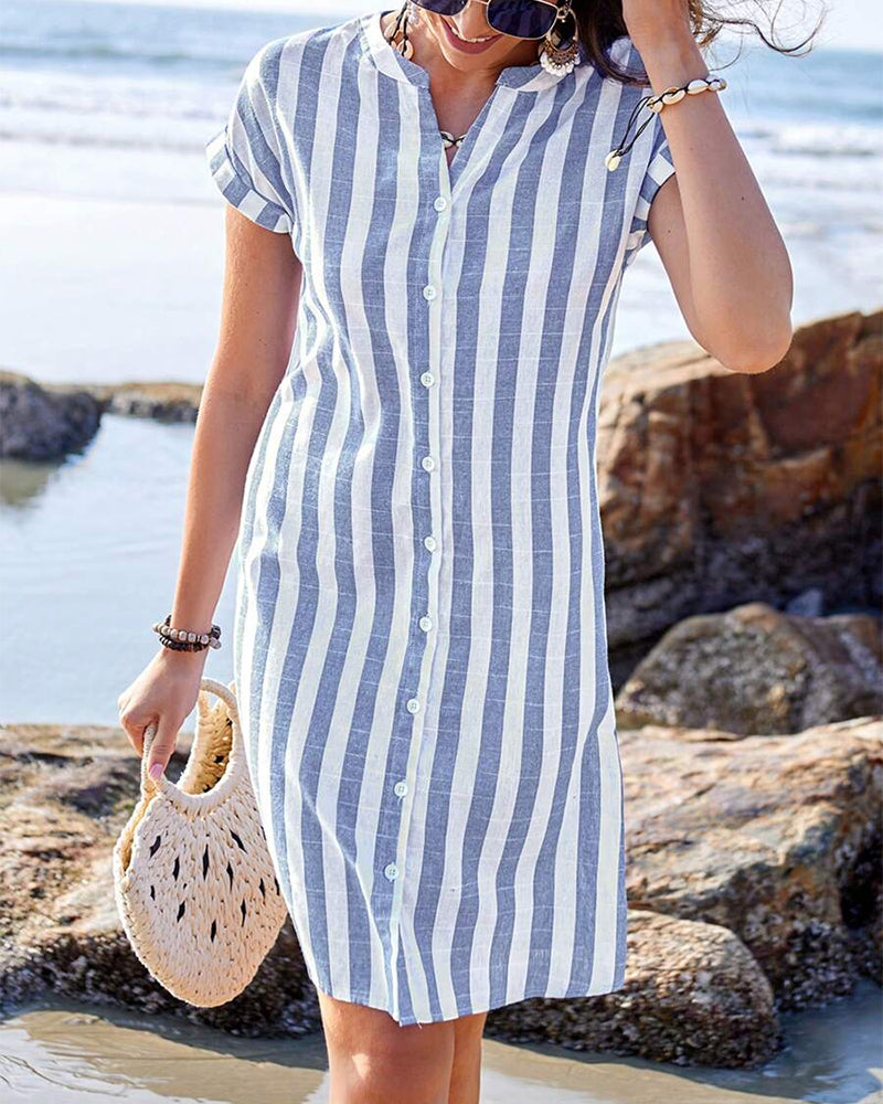 Maria™ | Leggera camicia-abito estiva a righe