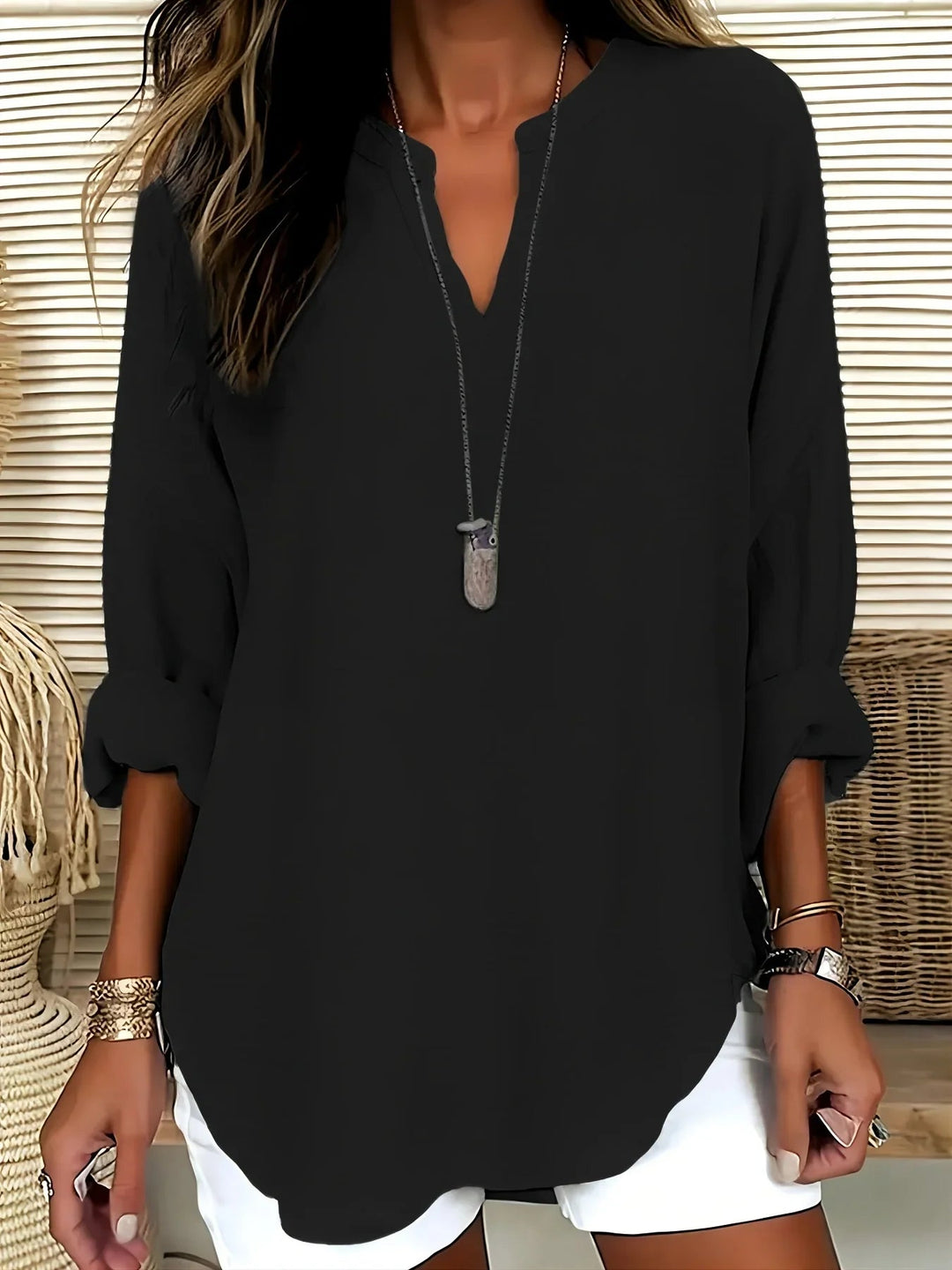 Bria™ | Blusa con Scollo a V Morbida