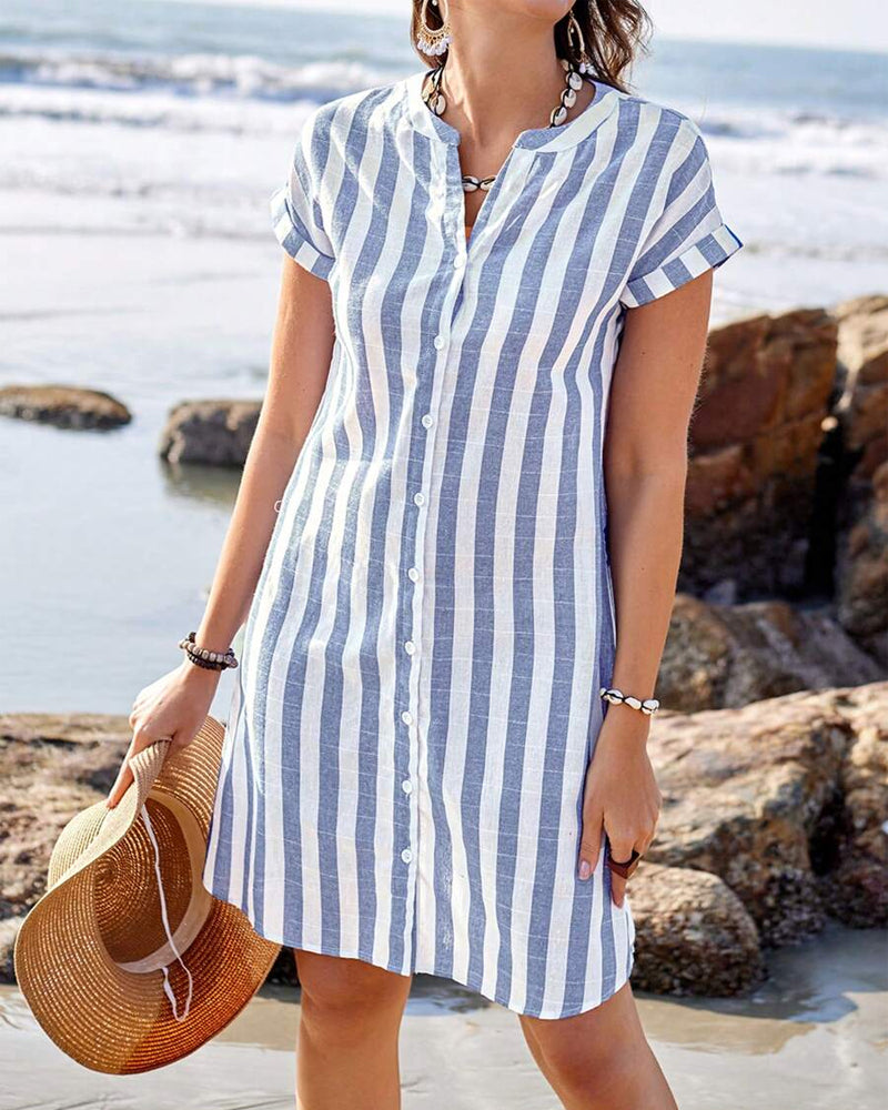 Maria™ | Leggera camicia-abito estiva a righe