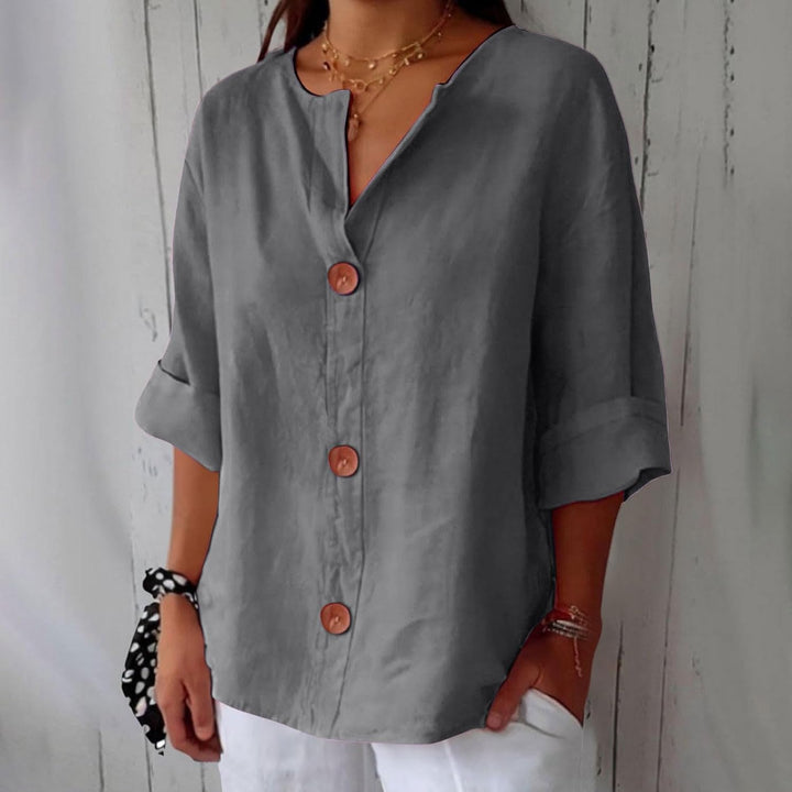 Lyra™ | Camicia Leggera in Lino con Chiusura a Bottoni
