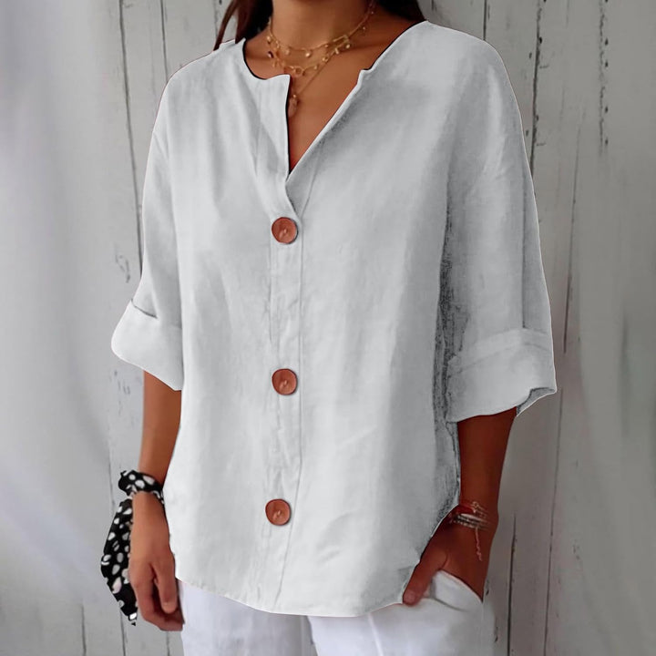 Lyra™ | Camicia Leggera in Lino con Chiusura a Bottoni