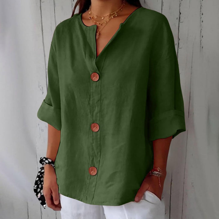 Lyra™ | Camicia Leggera in Lino con Chiusura a Bottoni