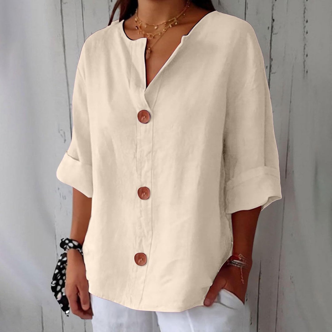Lyra™ | Camicia Leggera in Lino con Chiusura a Bottoni