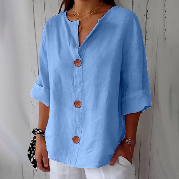 Lyra™ | Camicia Leggera in Lino con Chiusura a Bottoni