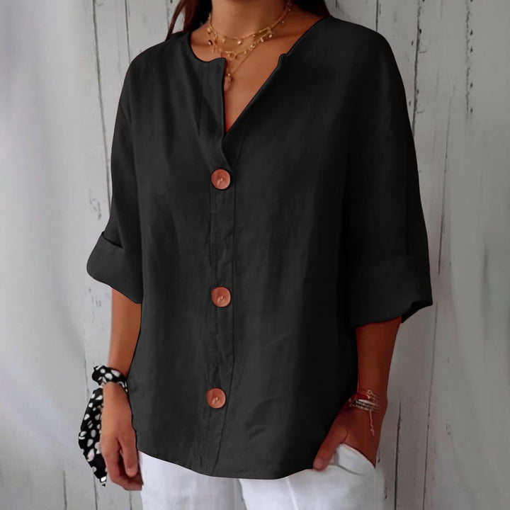 Lyra™ | Camicia Leggera in Lino con Chiusura a Bottoni