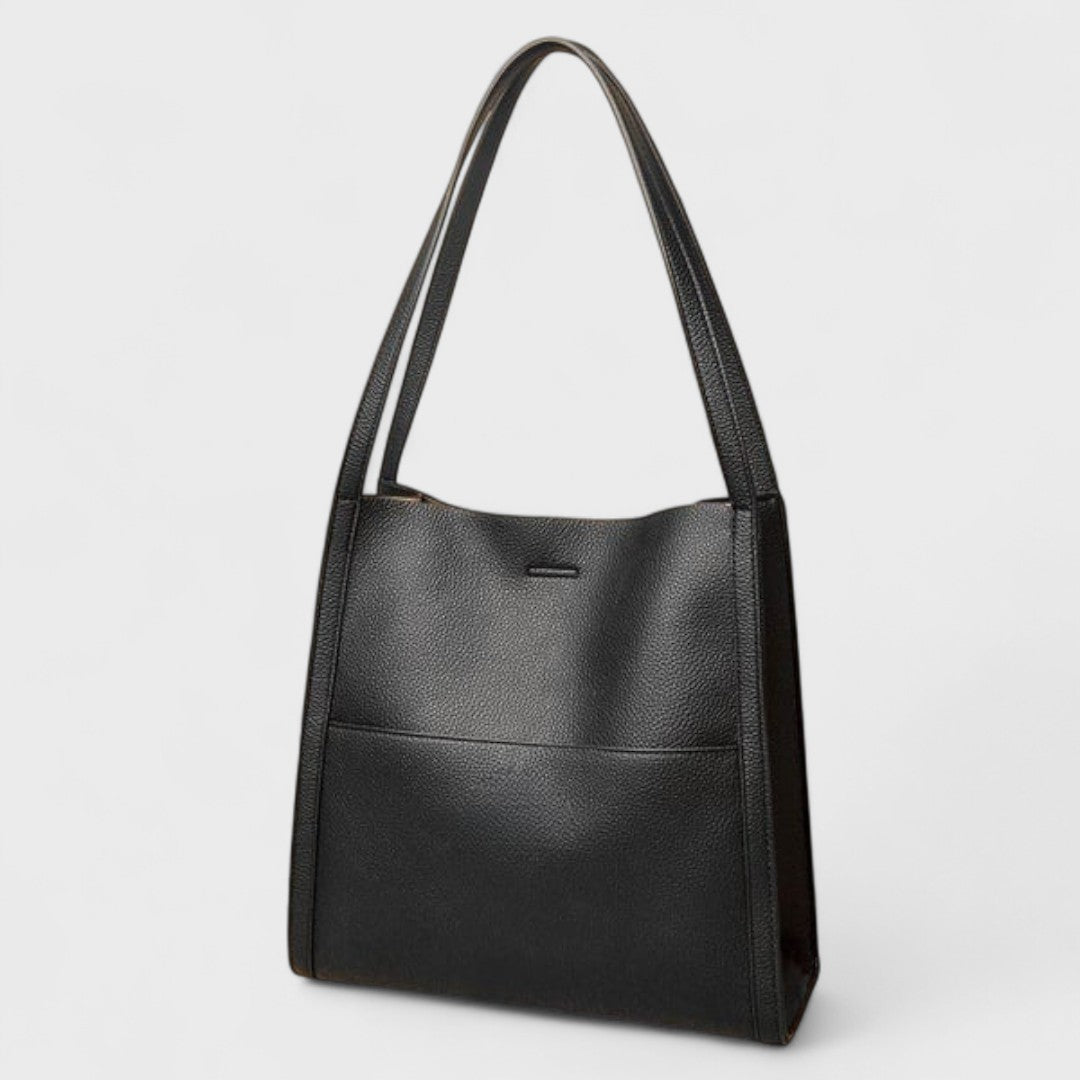 Stefania™| Borsa a tracolla in vera pelle tinta unita