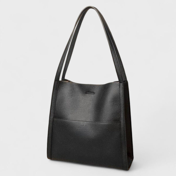 Stefania™| Borsa a tracolla in vera pelle tinta unita