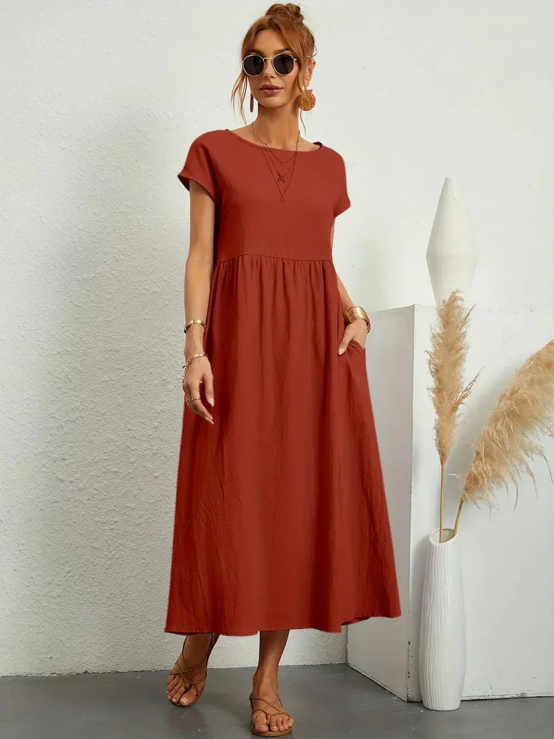 Gabrielle™ | Abito Midi Fluido Elegante