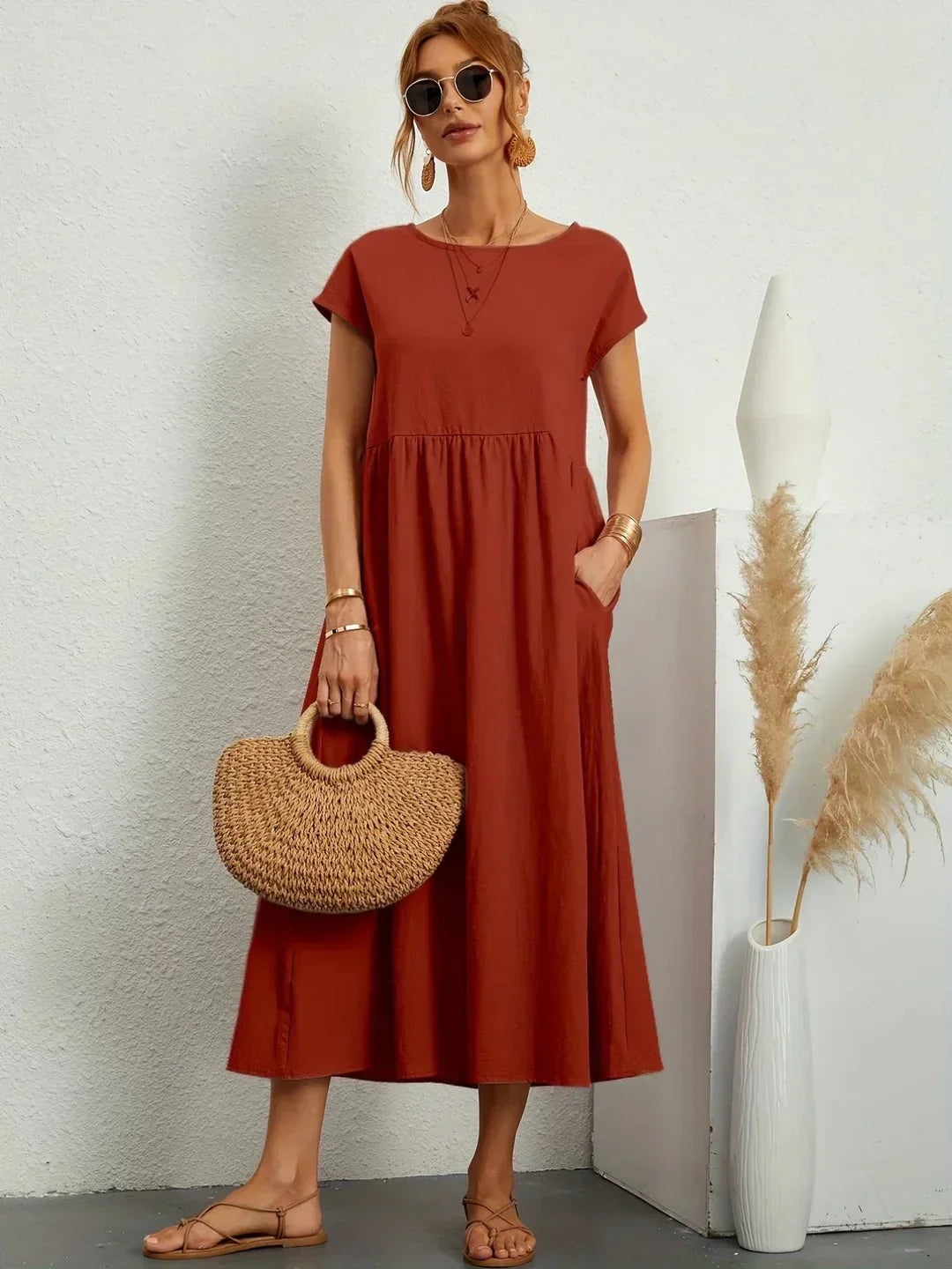 Gabrielle™ | Abito Midi Fluido Elegante