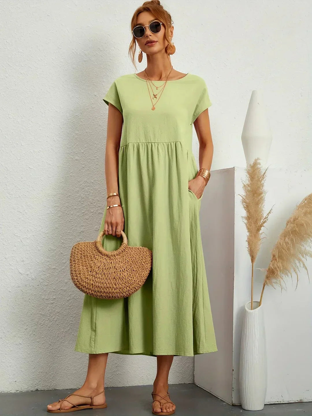 Gabrielle™ | Abito Midi Fluido Elegante