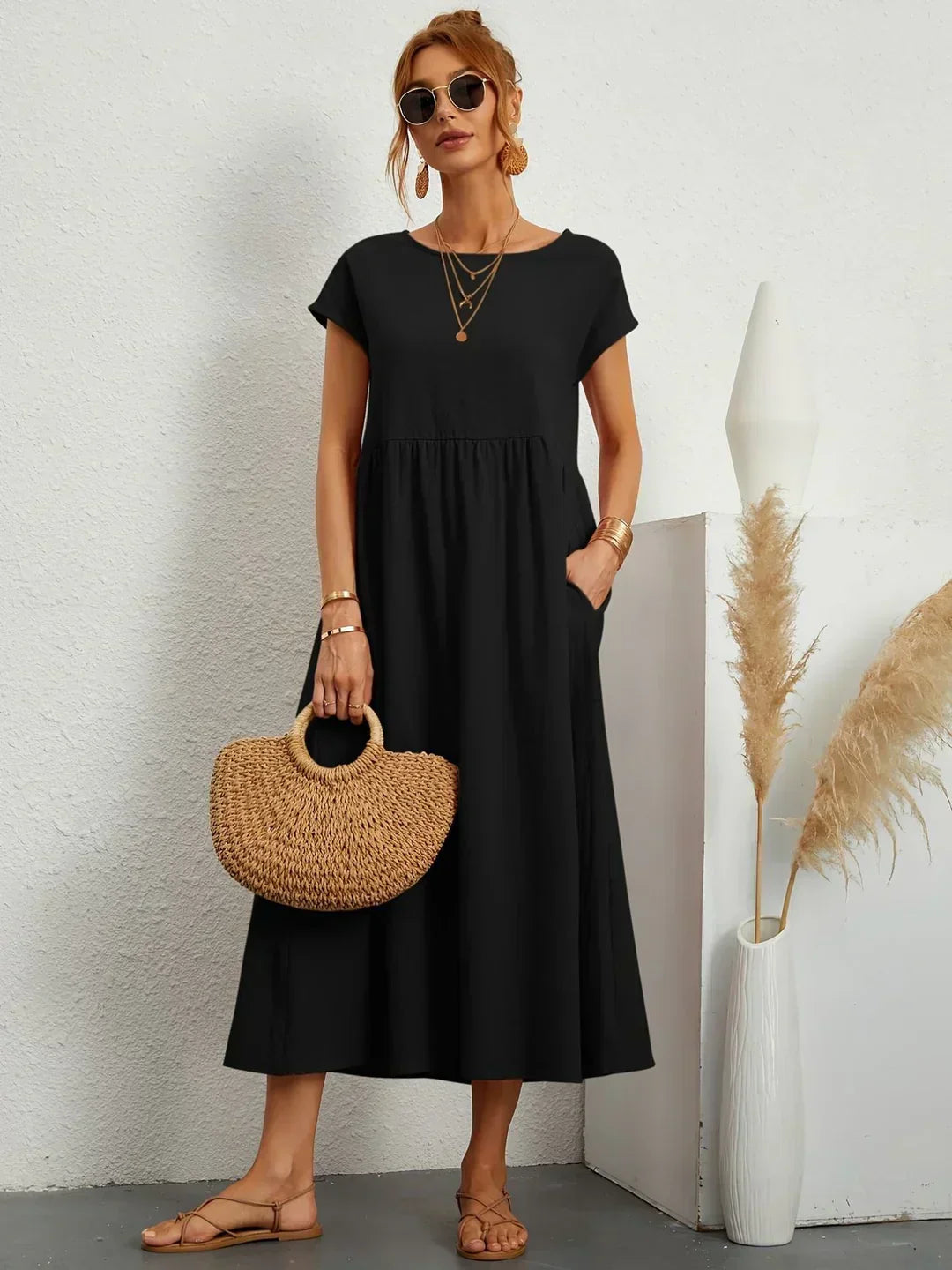 Gabrielle™ | Abito Midi Fluido Elegante