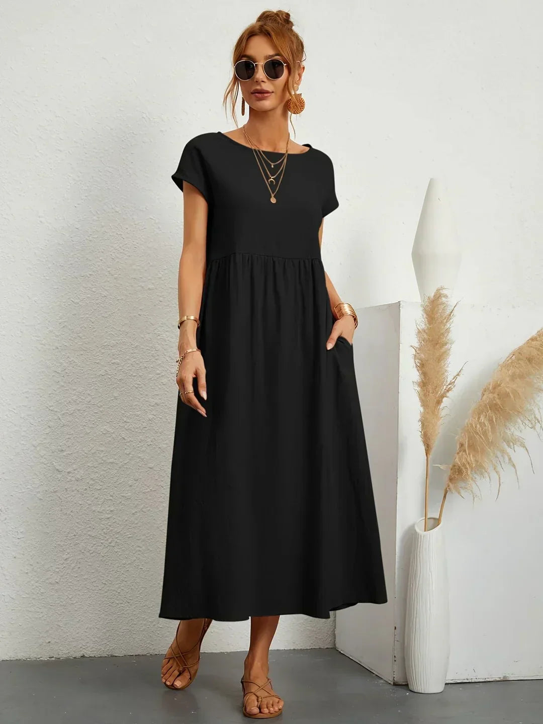 Gabrielle™ | Abito Midi Fluido Elegante