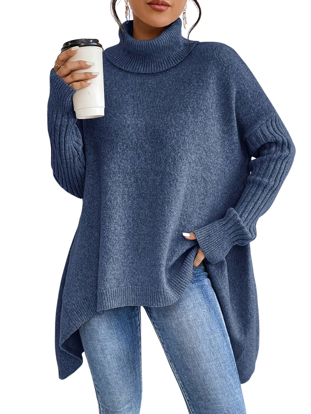ODETTE™|MAGLIONE DOLCEVITA OVER