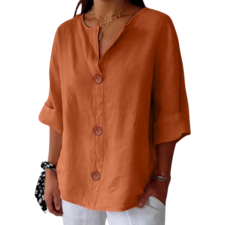 Lyra™ | Camicia Leggera in Lino con Chiusura a Bottoni