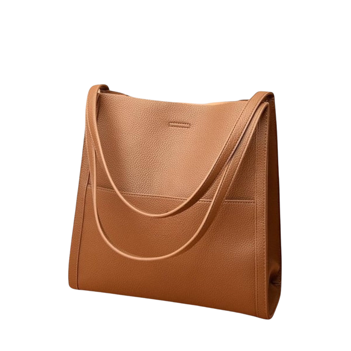 Stefania™| Borsa a tracolla in vera pelle tinta unita