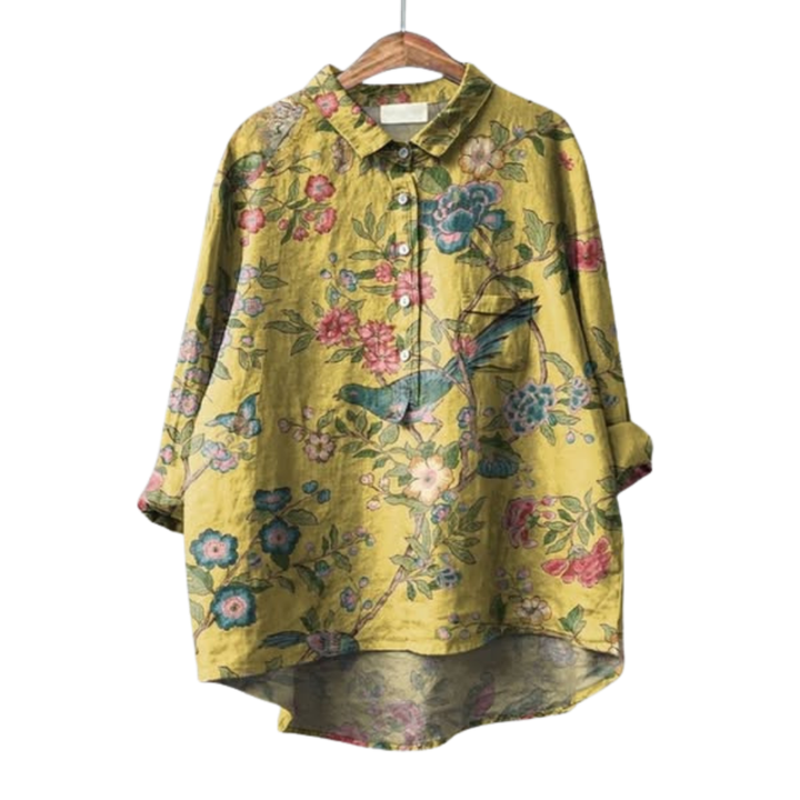 Tiziana™ – Camicia in lino fantasia
