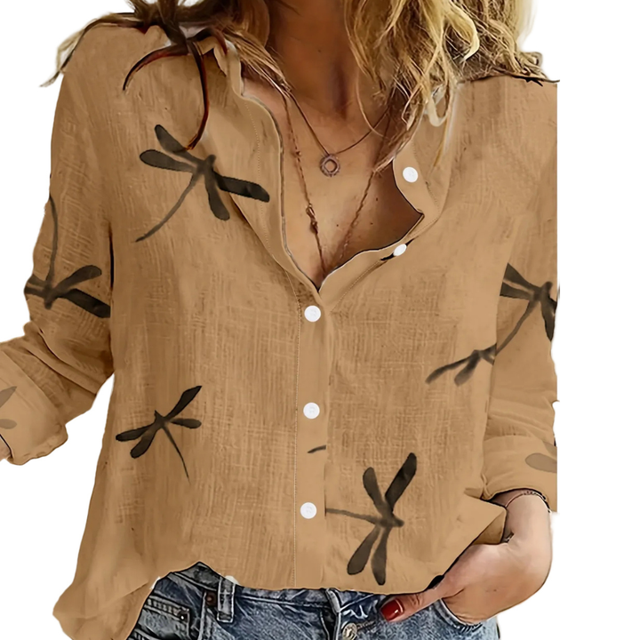 Alessia™ | Camicia Leggera con Stampa Libellula
