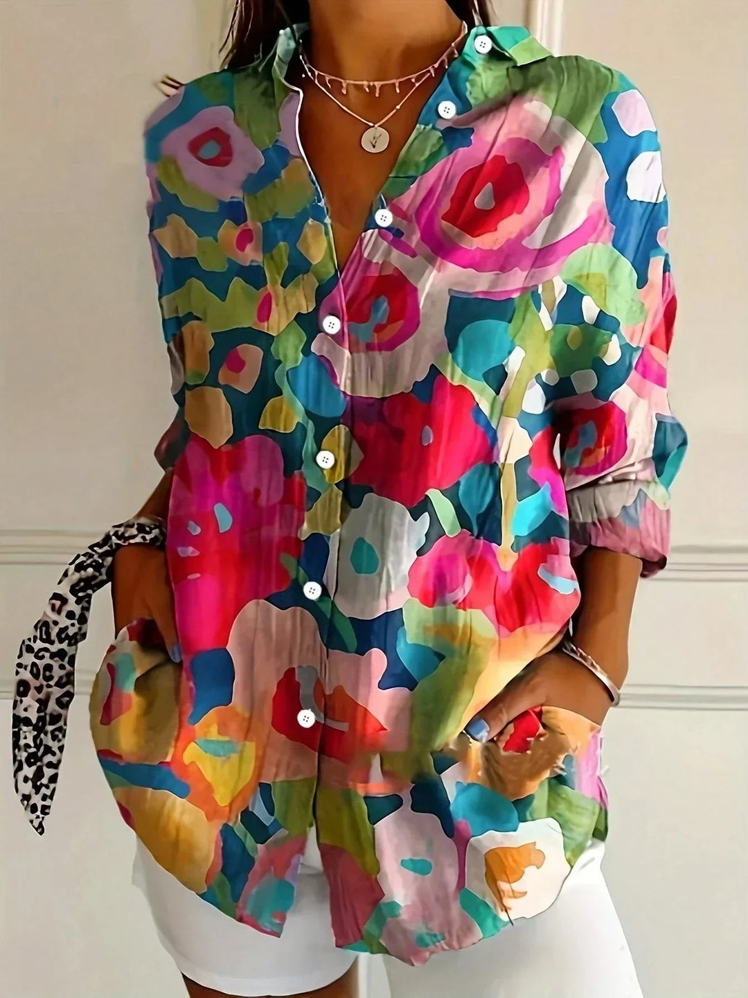 Astrid™ | Camicia a motivi colorati
