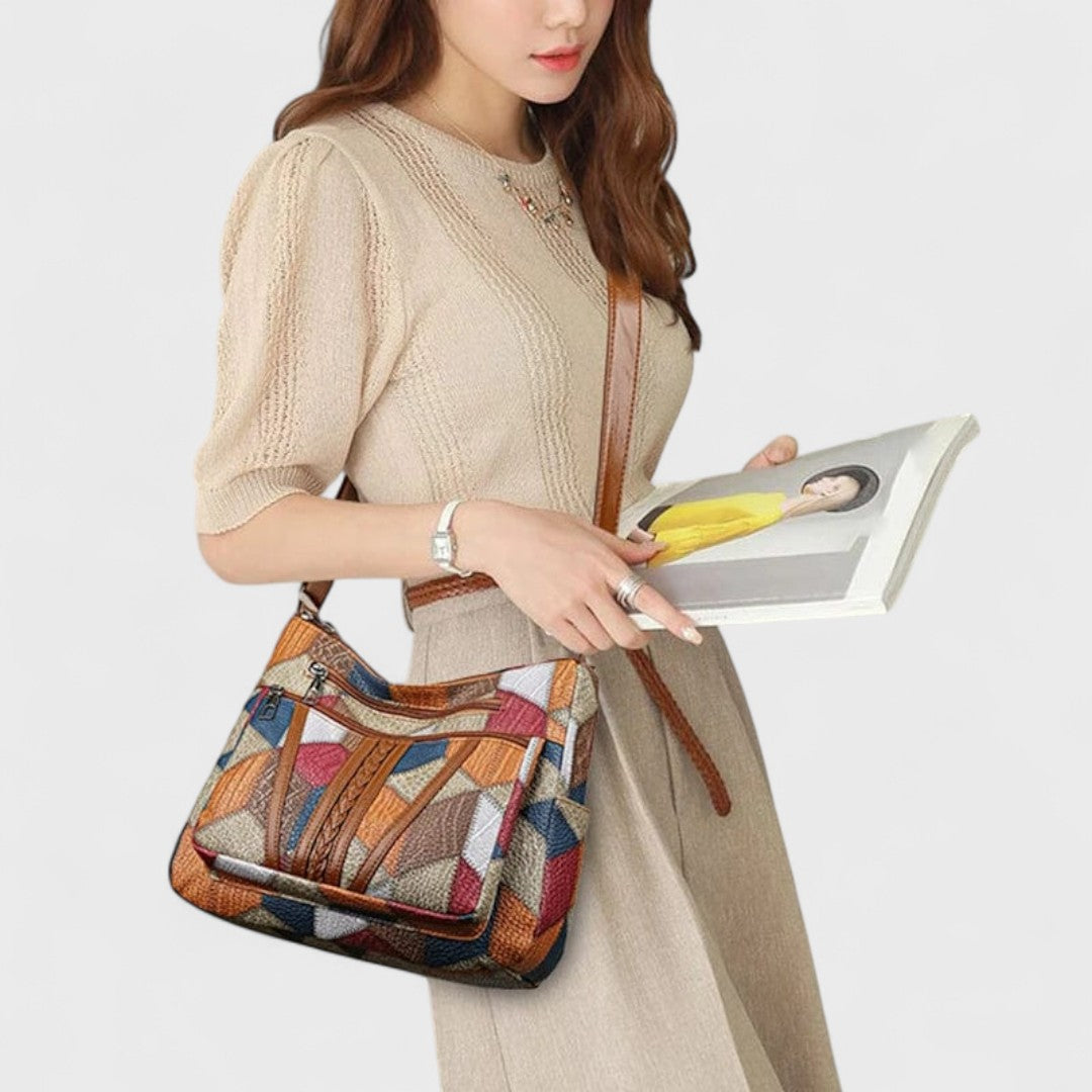 Francesca™| Borsa in pelle a mosaico