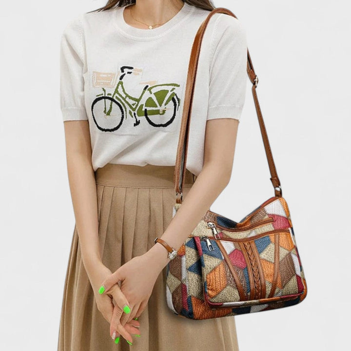 Francesca™| Borsa in pelle a mosaico