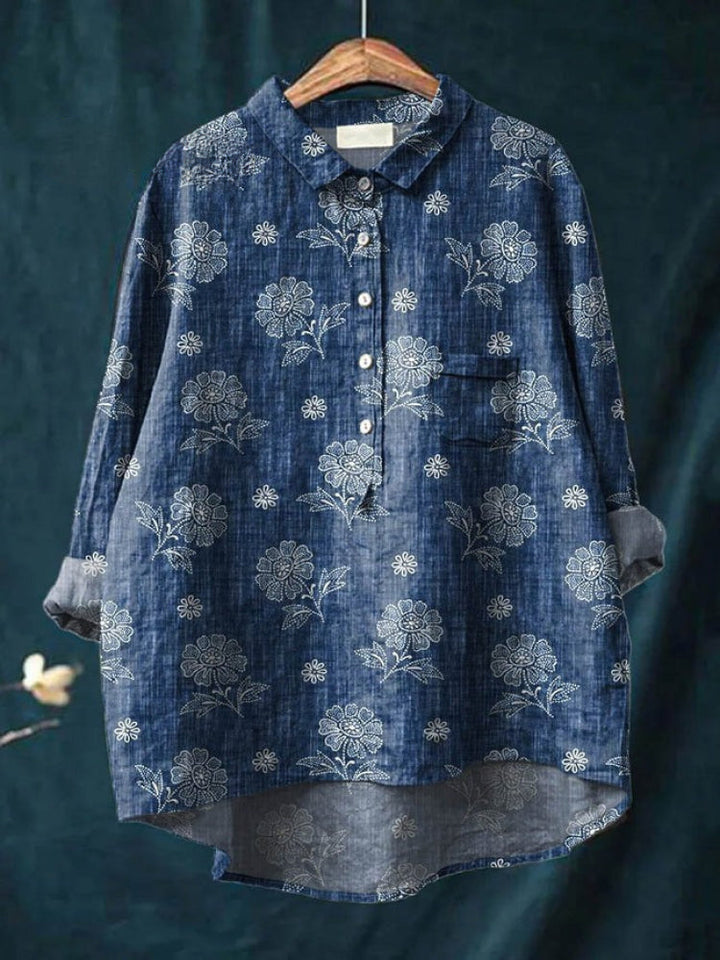 Tiziana™ – Camicia in lino fantasia