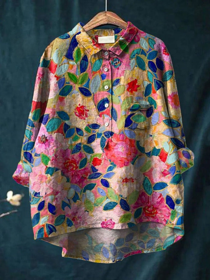 Tiziana™ – Camicia in lino fantasia