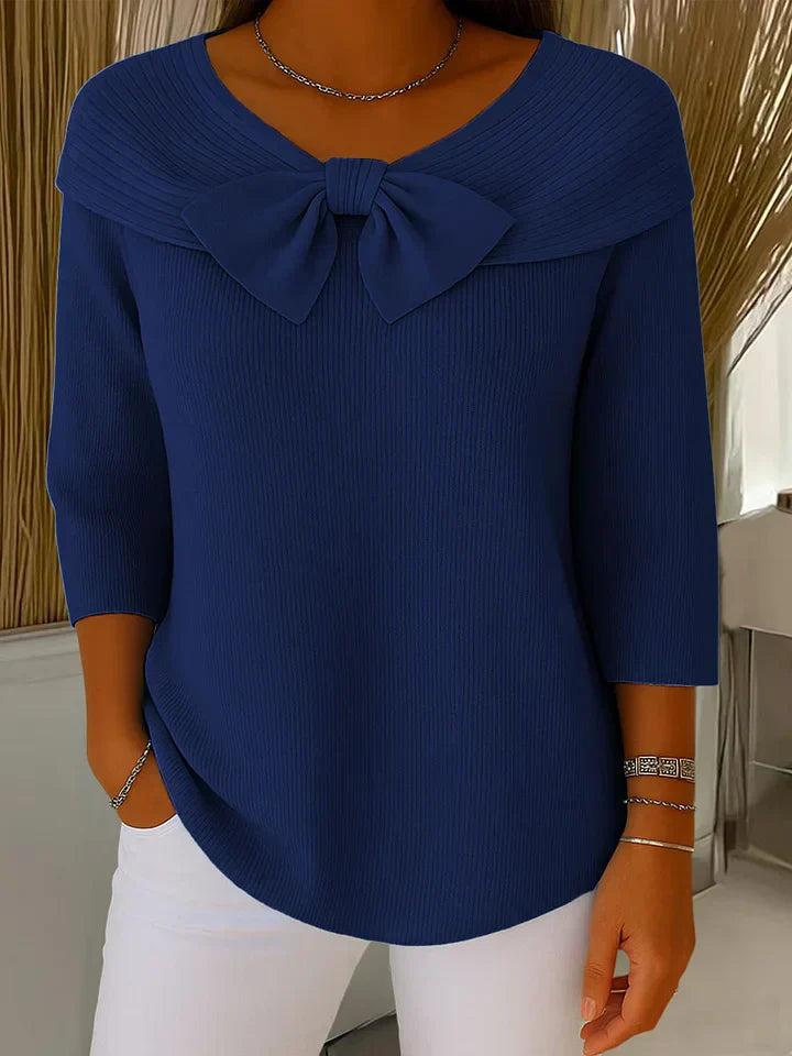 Noemi™ | Maglione Morbido ed Elegante con Fiocco