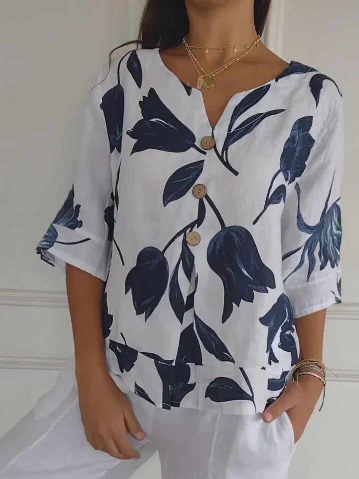 Fiorita™ | Blusa Floreale Elegante e Leggera