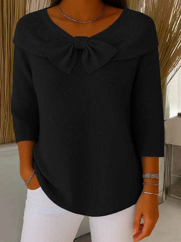 Noemi™ | Maglione Morbido ed Elegante con Fiocco