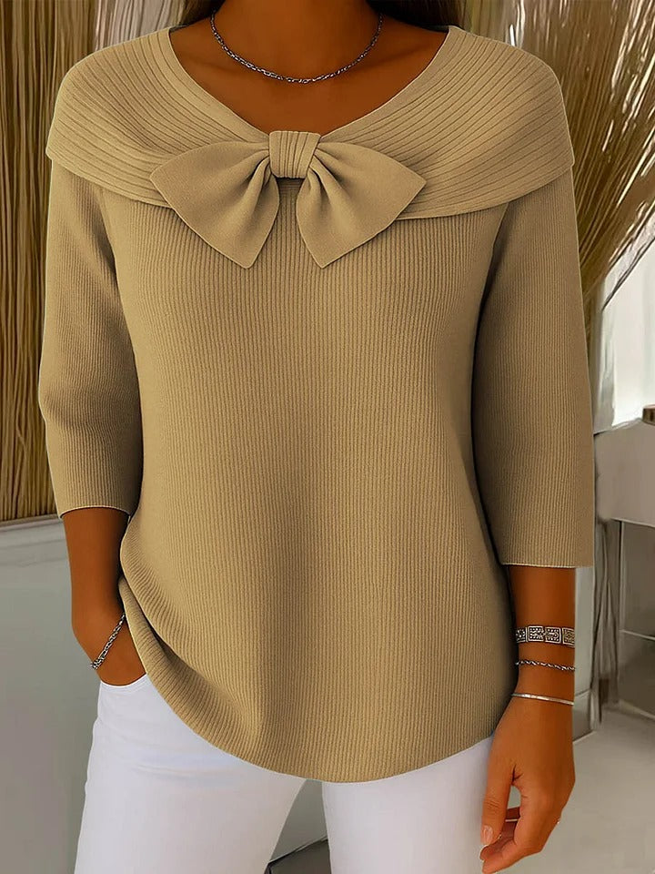 Noemi™ | Maglione Morbido ed Elegante con Fiocco