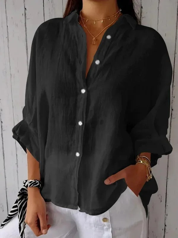Daniela™ | Camicia casual in cotone e lino